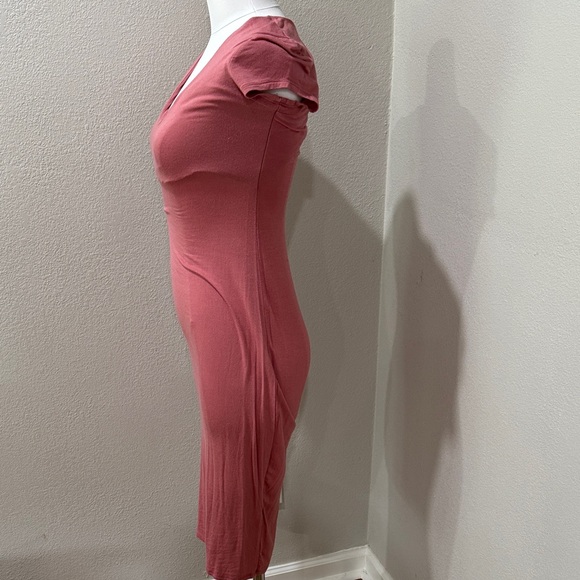 See You Monday Pink Casual Midi Dress - Picture 3 of 4